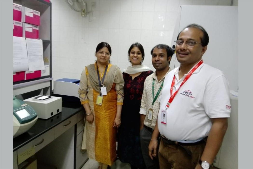 NIV pune  and Molbio Team for Truelab Duo Workstation installation at IEDCR Bangladesh for Nipah testing